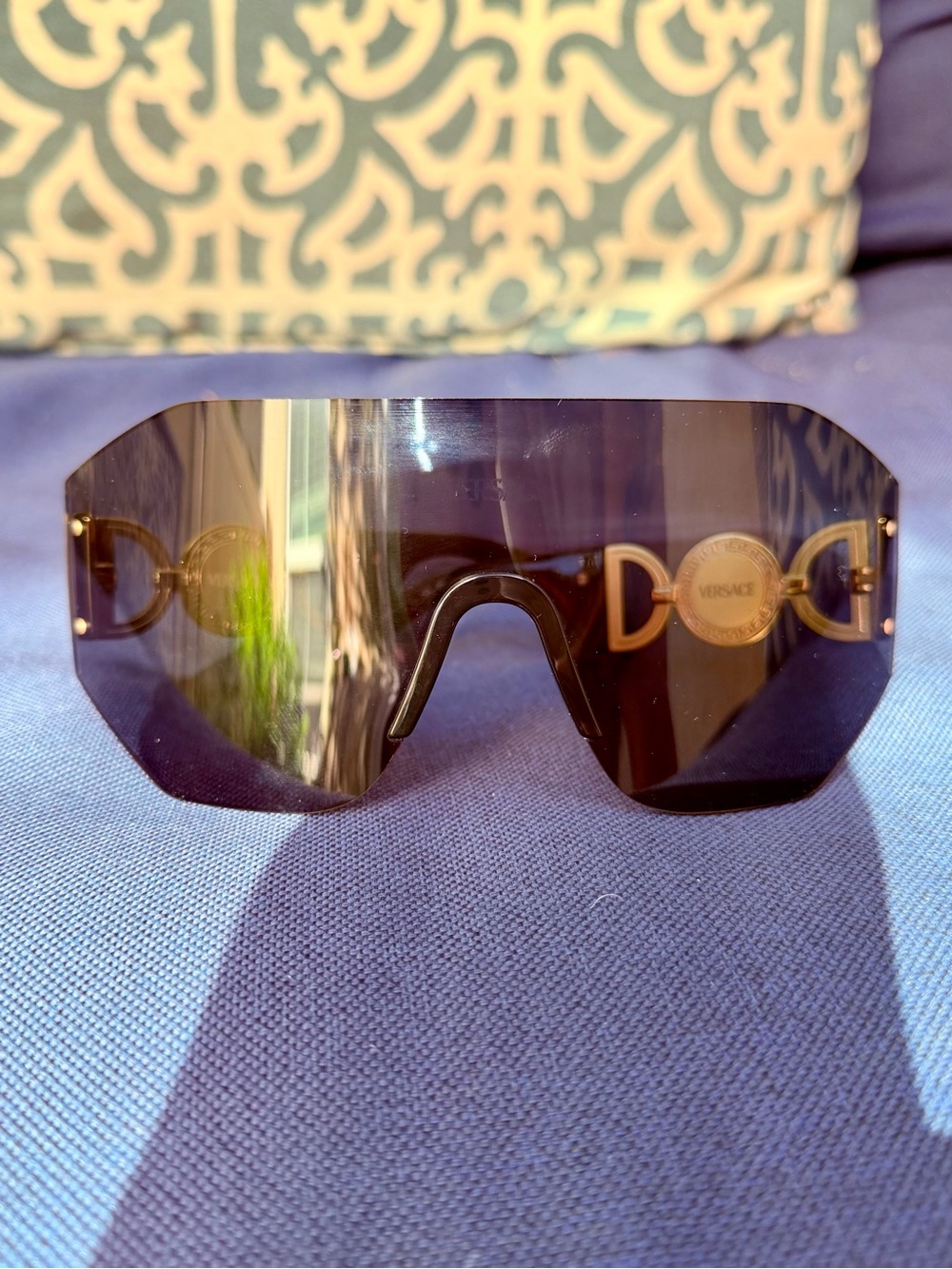 Versace VE2258 Gold Medusa Shield Sunglasses 1002/87